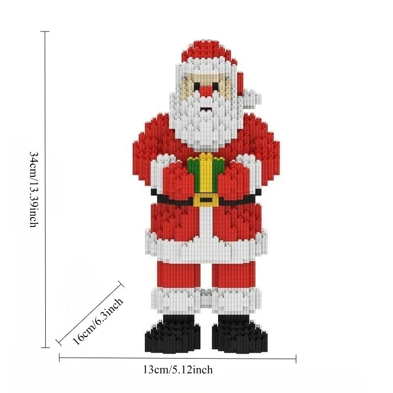 Weihnachtsmann mit Geschenk Bausteinset