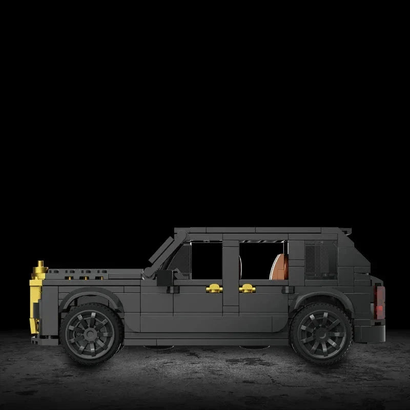 Schwarzes auto Bausteinset