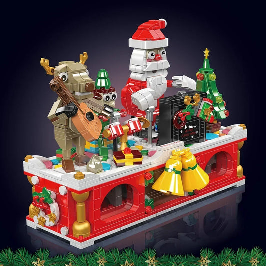 Musikalisches Weihnachtsdorf Bausteinset
