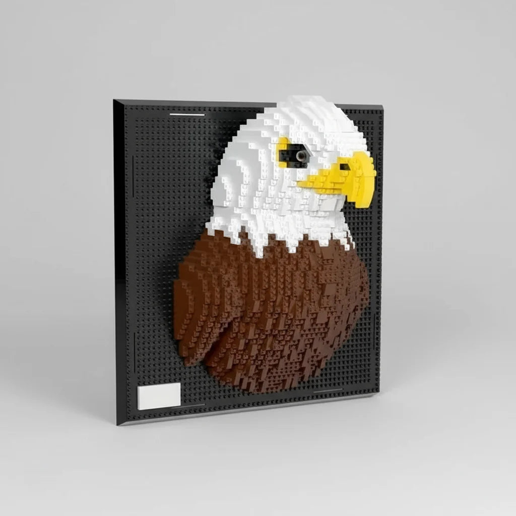 Adler auf Bauplatte Bausteinset