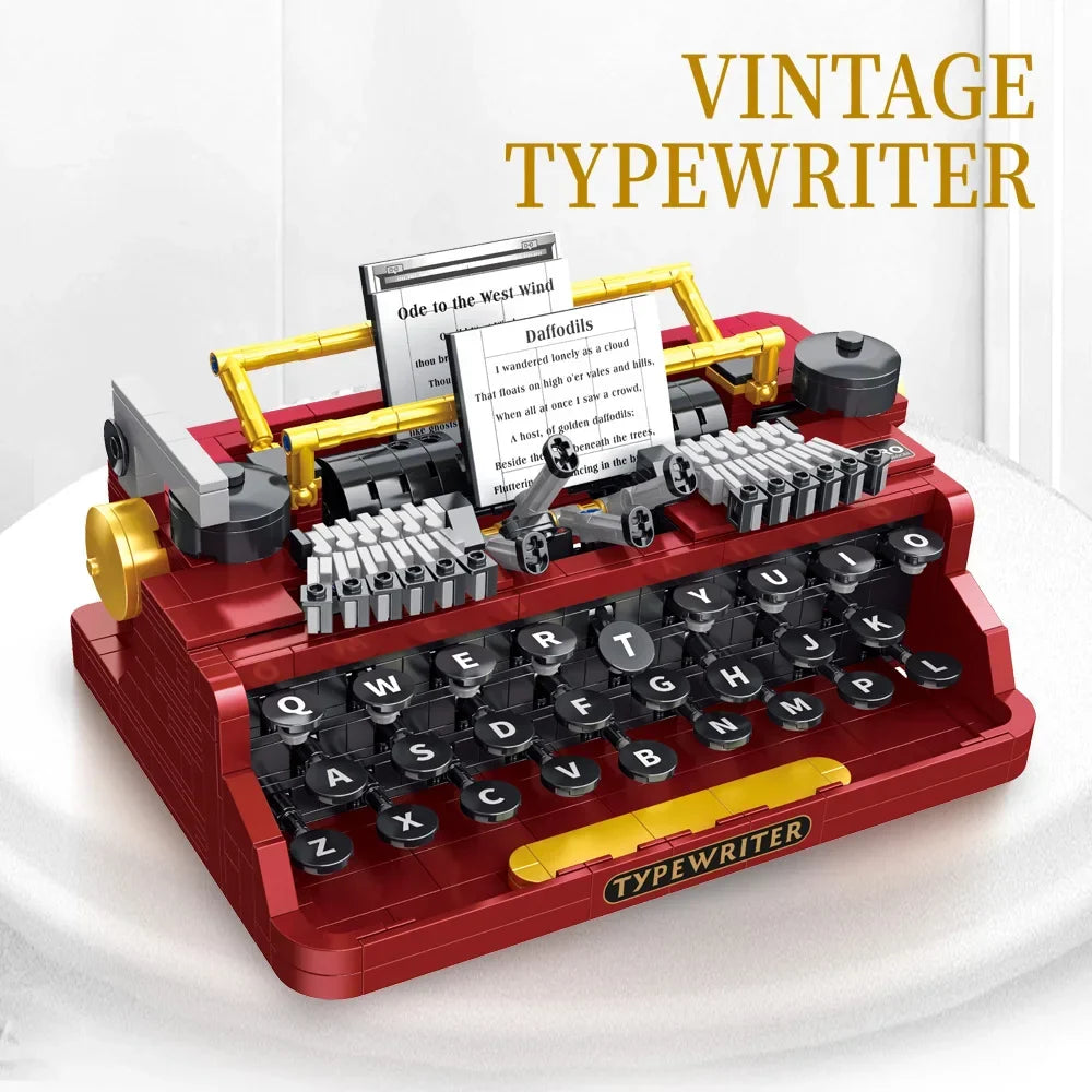 Vintage Schreibmaschine Bausteinset