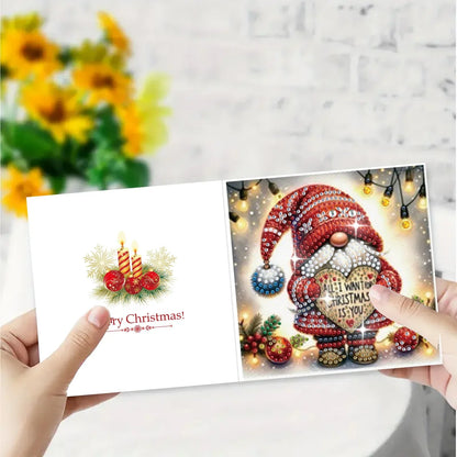 Diamond Painting Weihnachtswichtel-Karten