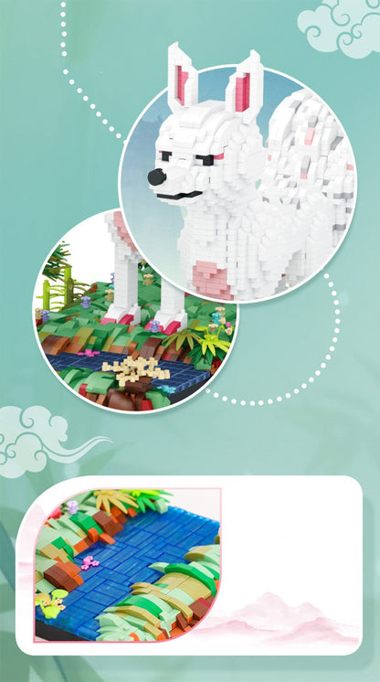 Weißer Fuchs Bausteinset