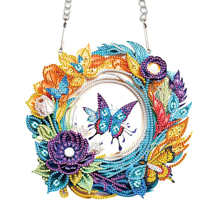 Diamond Painting Schmetterlinge mit Blumen