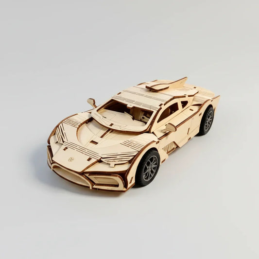 Sportwagen 3D-Holzbausatz