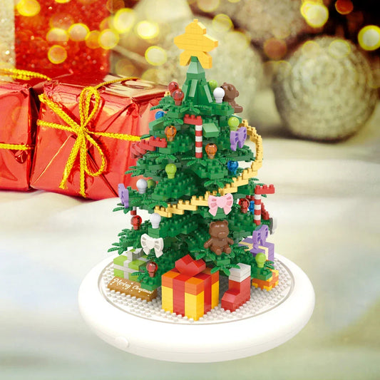 Geschmückter weihnachtsbaum Bausteinset