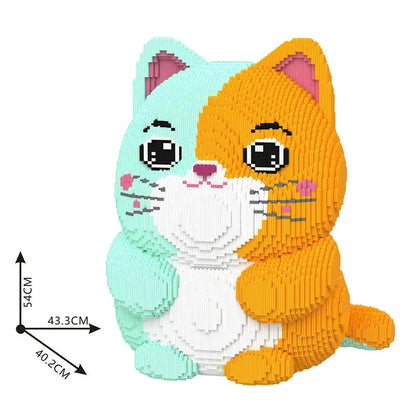 MEGA bunte Katze Bausteinset