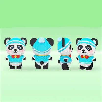 Panda mit Schleife Bausteinset