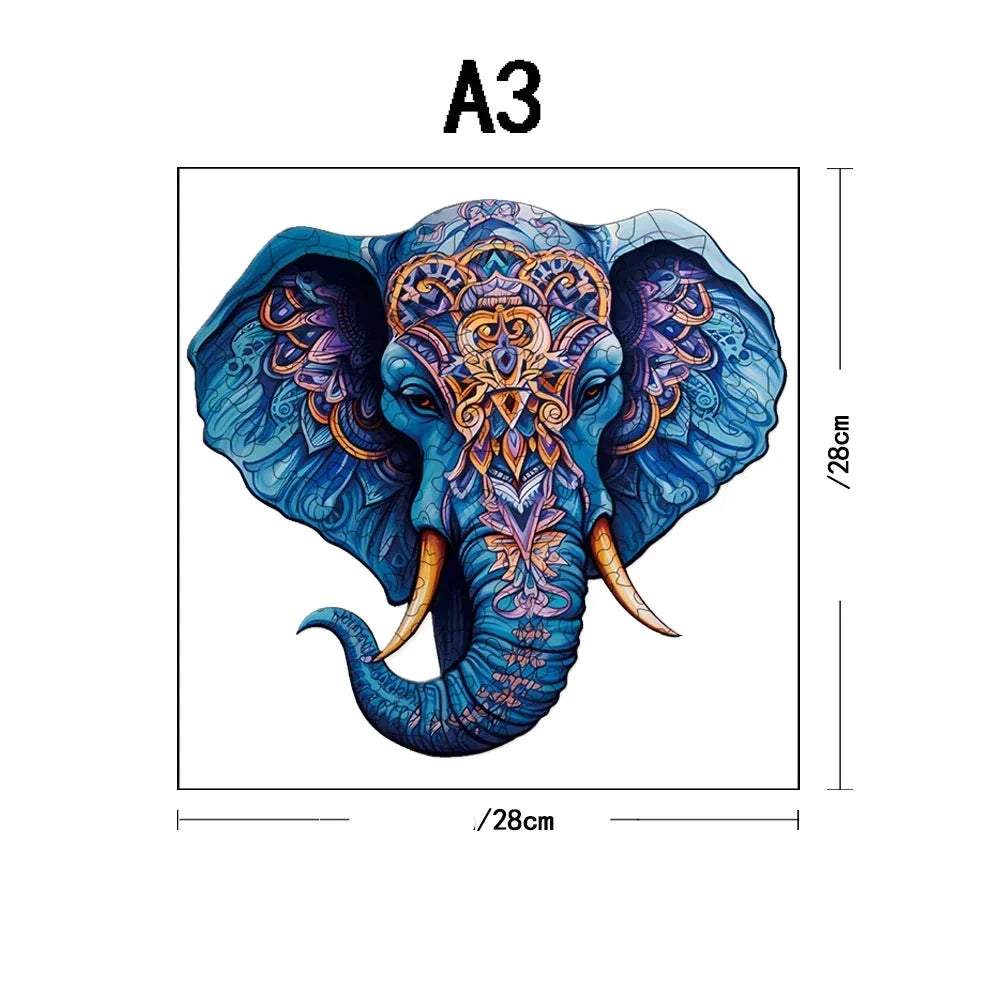 Elefant Holzpuzzle