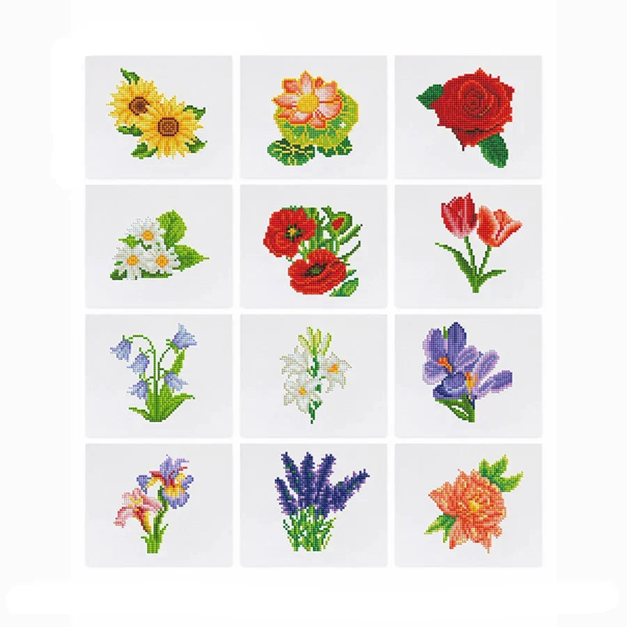 Diamond Painting 12 Mini Diamond Paintings