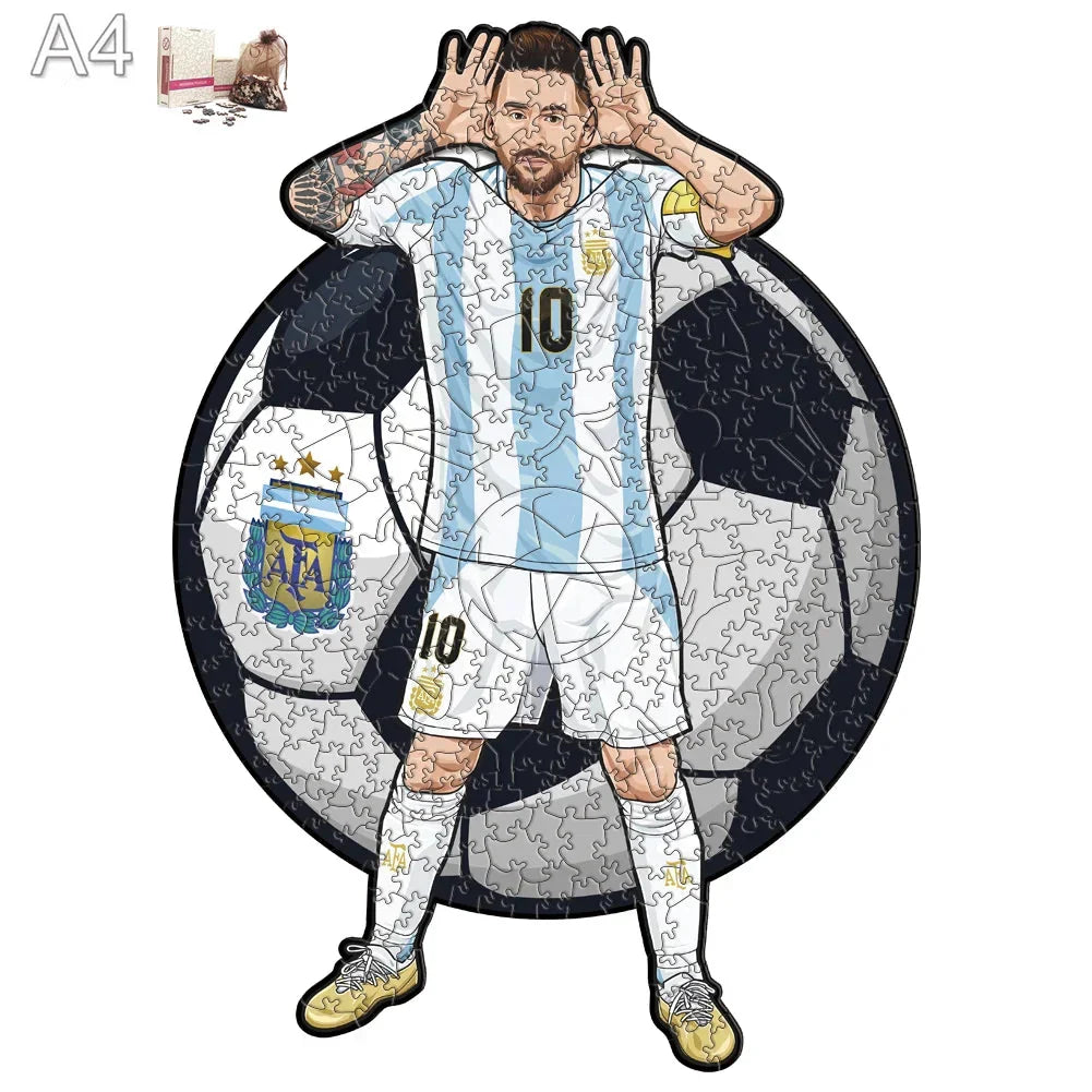 Messi Argentinien – Jubelpose Holzpuzzle