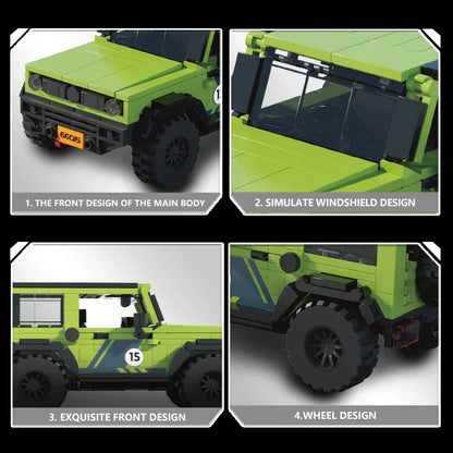 Grünes Rennauto Bausteinset