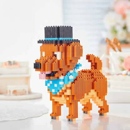 Hund mit Hut Bausteinset
