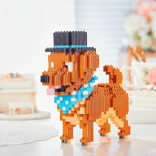 Hund mit Hut Bausteinset