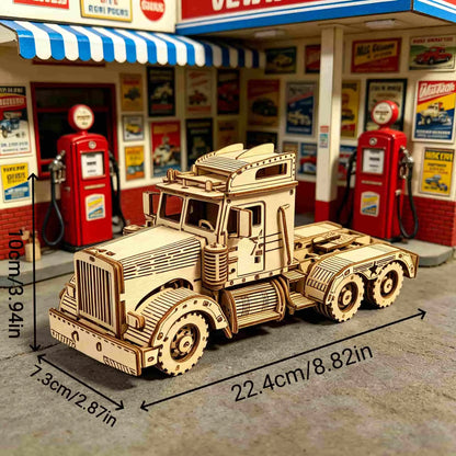 Vintage Amerikanischer Lastwagen 3D-Holzbausatz