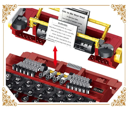 Vintage Schreibmaschine Bausteinset