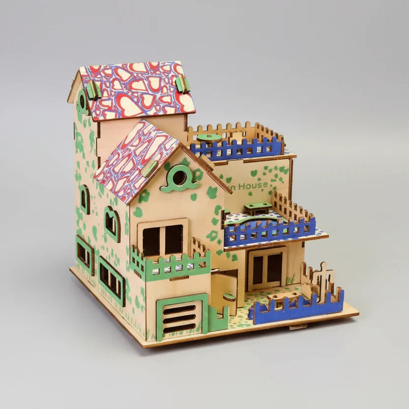 Haus 3D-Holzbausatz