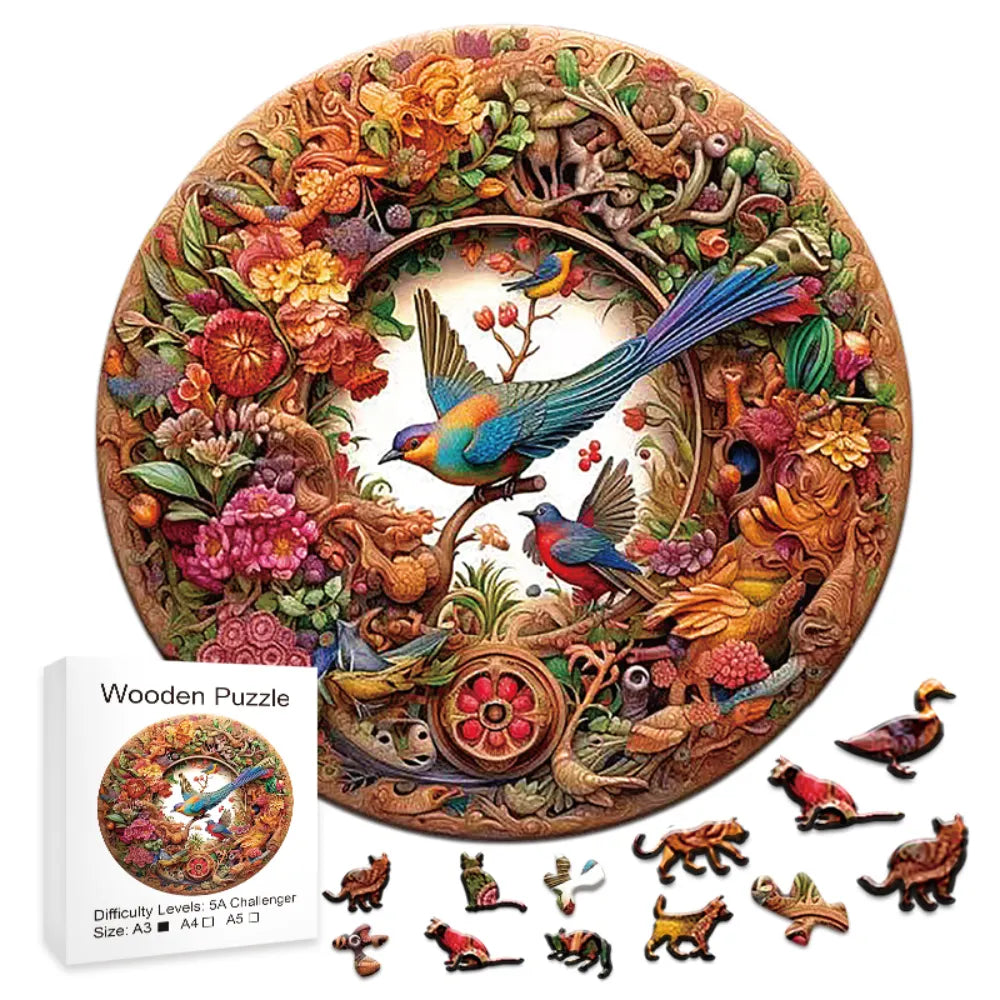 Schöner Vogel Holzpuzzle
