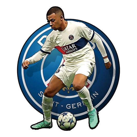 Mbappé PSG Auswärtstrikot Holzpuzzle