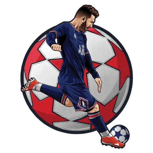 Messi PSG Champions League Ball Holzpuzzle