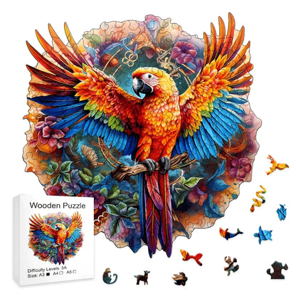 Papagei Holzpuzzle