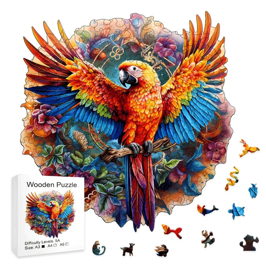 Papagei Holzpuzzle