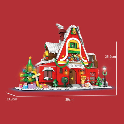 Großes Weihnachtshaus Bausteinset