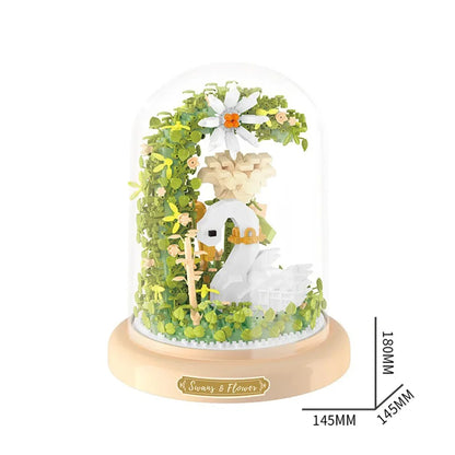 Schwan in Blumen Bausteinset