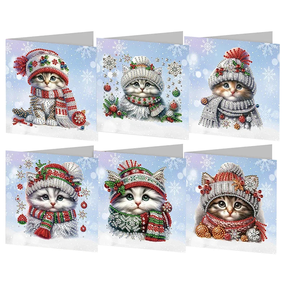 Diamond Painting Weihnachtskatzen Weihnachtskarten