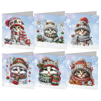 Diamond Painting Weihnachtskatzen Weihnachtskarten