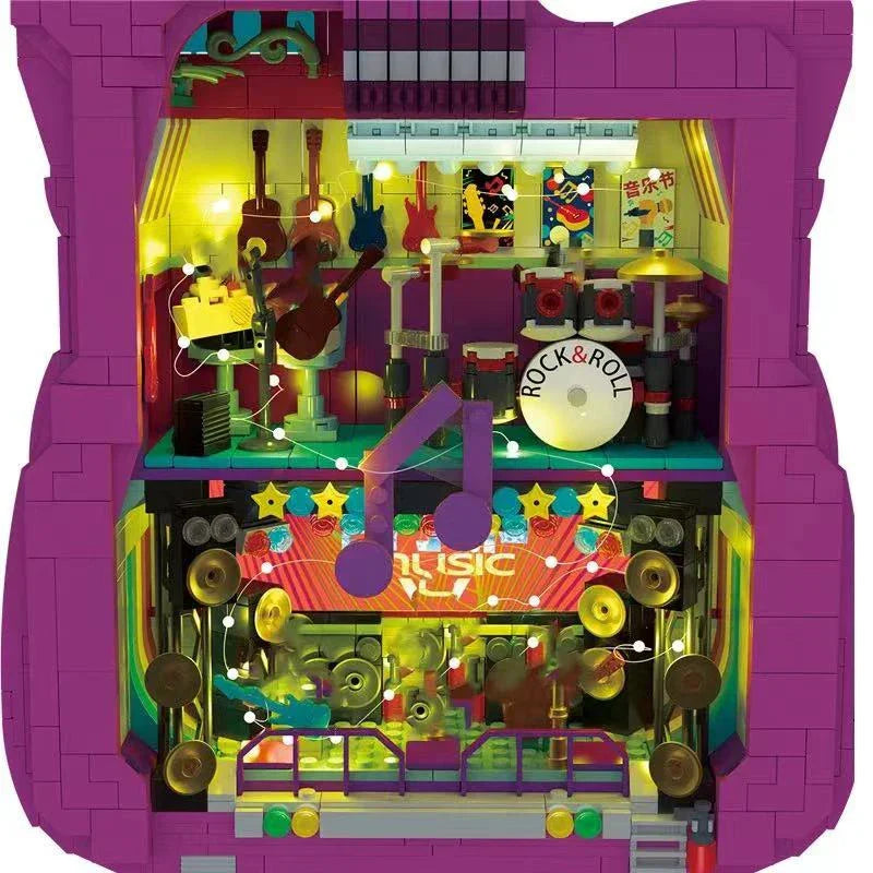 Rosa Gitarre Bausteinset