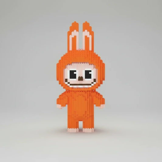 Oranger Labubu Bausteinset