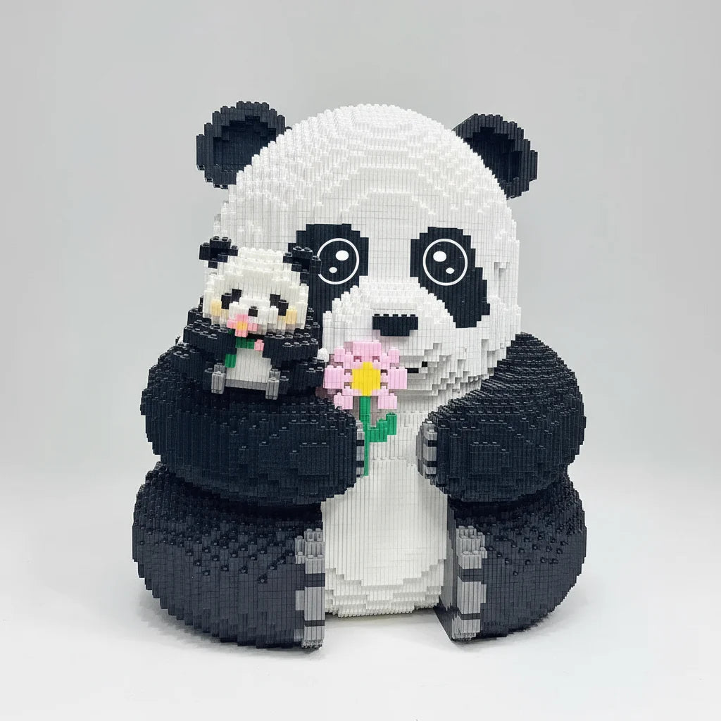 Mega- und Mini-Panda Bausteinset