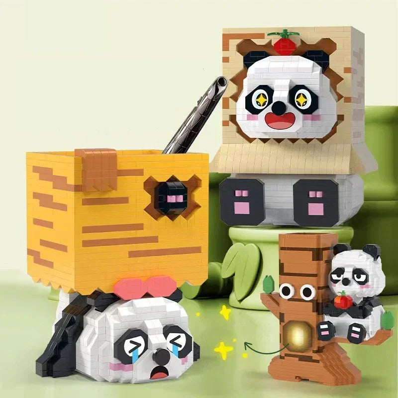 Panda in der Box Handyhalter Bausteinset