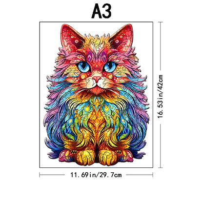 Perserkatze Holzpuzzle