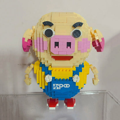Schwein mit Latzhosen Bausteinset