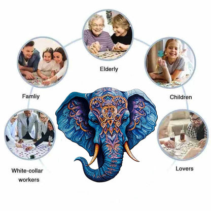Elefant Holzpuzzle