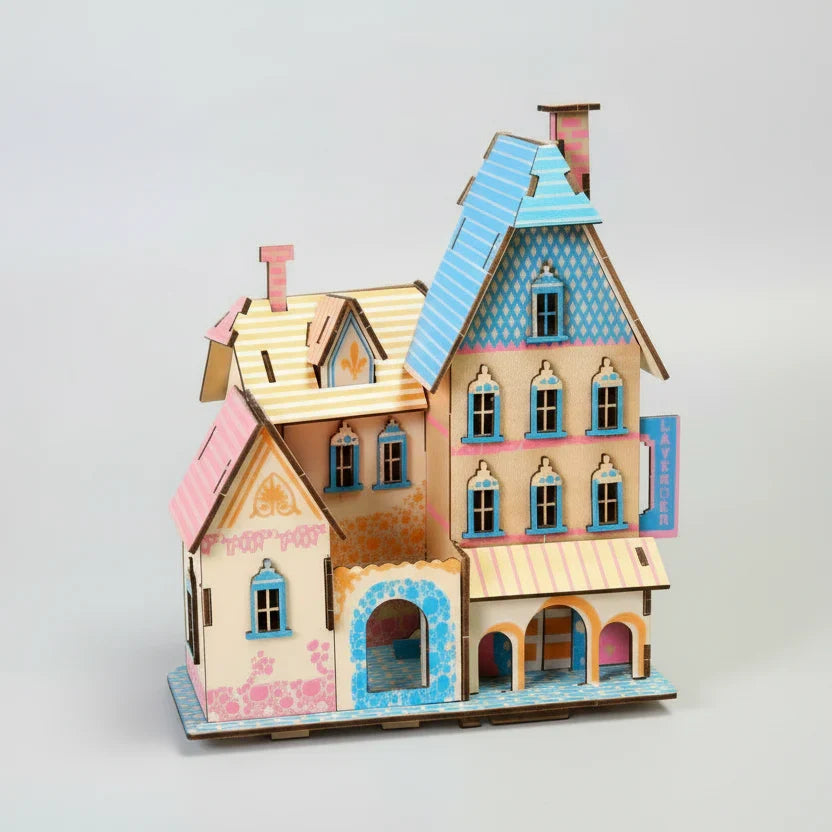 Großes Haus 3D-Holzbausatz