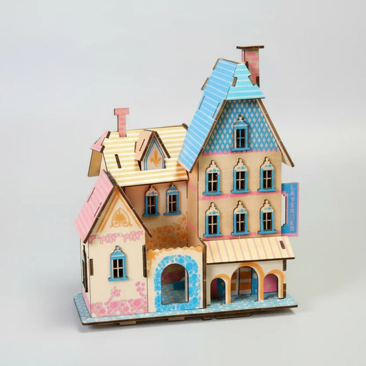 Großes Haus 3D-Holzbausatz