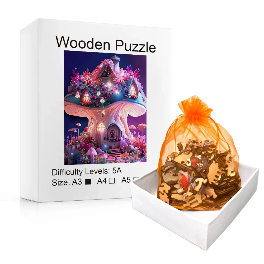 Magischer Pilz Holzpuzzle