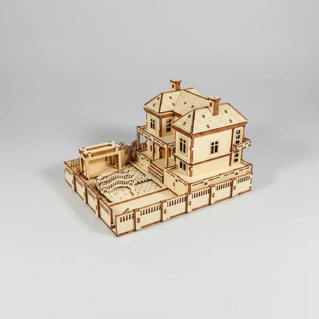 Ferienhaus 3D-Holzbausatz