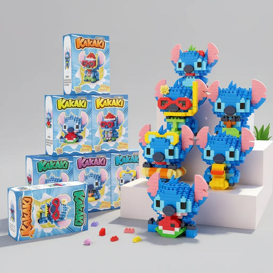 Mini blaue Wesen Bausteinset