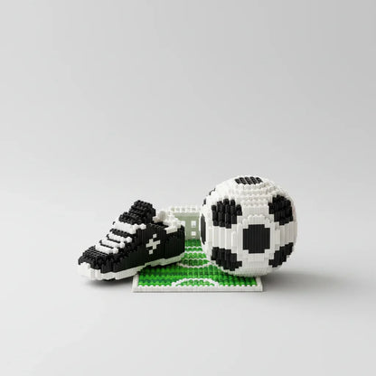 Fußballschuh auf Feld Bausteinset