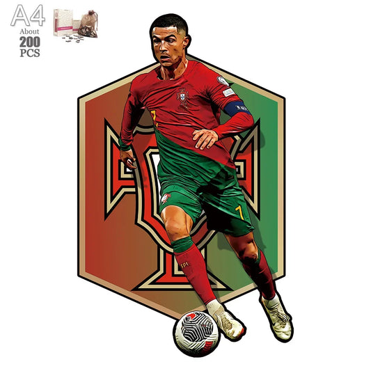 Ronaldo Portugal Logo Holzpuzzle