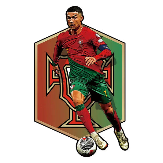 Ronaldo Portugal Logo Holzpuzzle