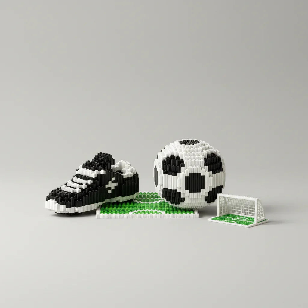 Fußballschuh auf Feld Bausteinset