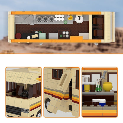 Altmodisches Wohnmobil Bausteinset