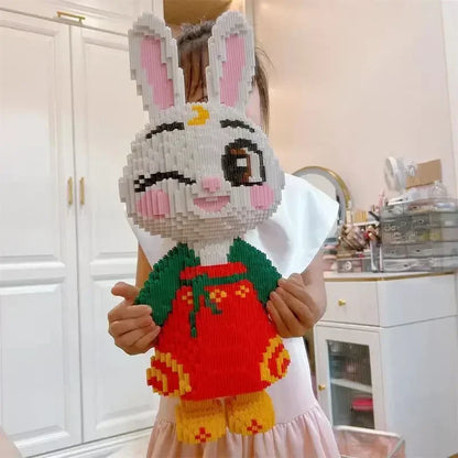 Kaninchen im Kleid Bausteinset