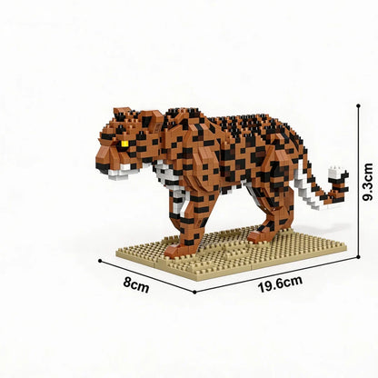 Jagd-Leopard auf Bauplatte Bausteinset