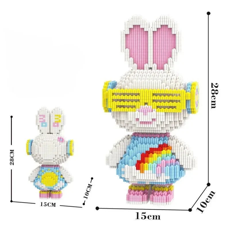 Lustige Kaninchen Bausteinset